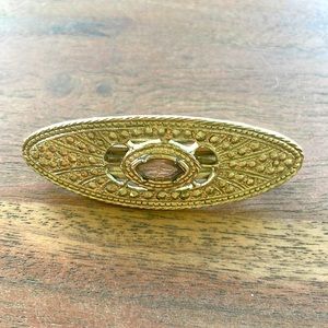 Genuine Amethyst and Silver Hair Barrette